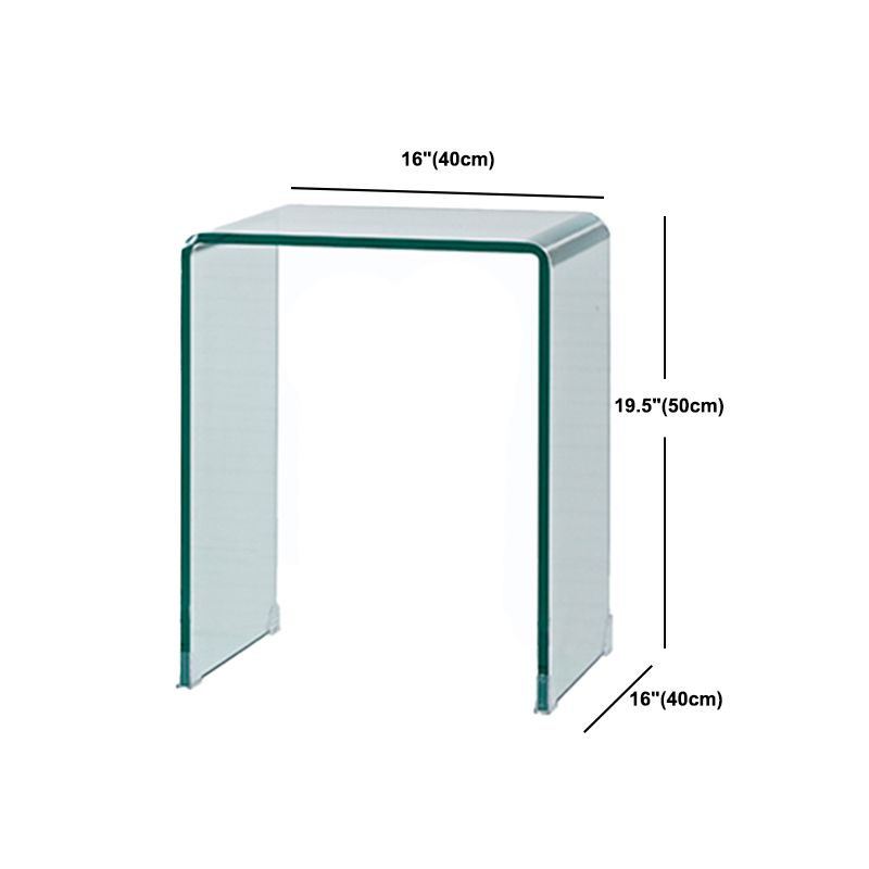 Mesa final negra/transparente de la mesita de noche, mesa de mesita de noche de vidrio