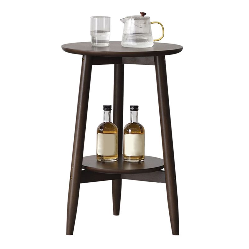 Modernistic Corner Table with Storage Round Double Tier Living Room End Table Clearhalo 'Coffee & Accent Tables' 'End & Side Tables' 'end_side_tables' 'furn' 'furn_end_side_tables' 'Furniture' 'Living Room Furniture' 1200x1200_1a5cce4d-3ee6-42a9-a9d7-95174b92b88d