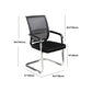 Modern Armless Upholstered Office Chair Steel No Wheels Office Chair