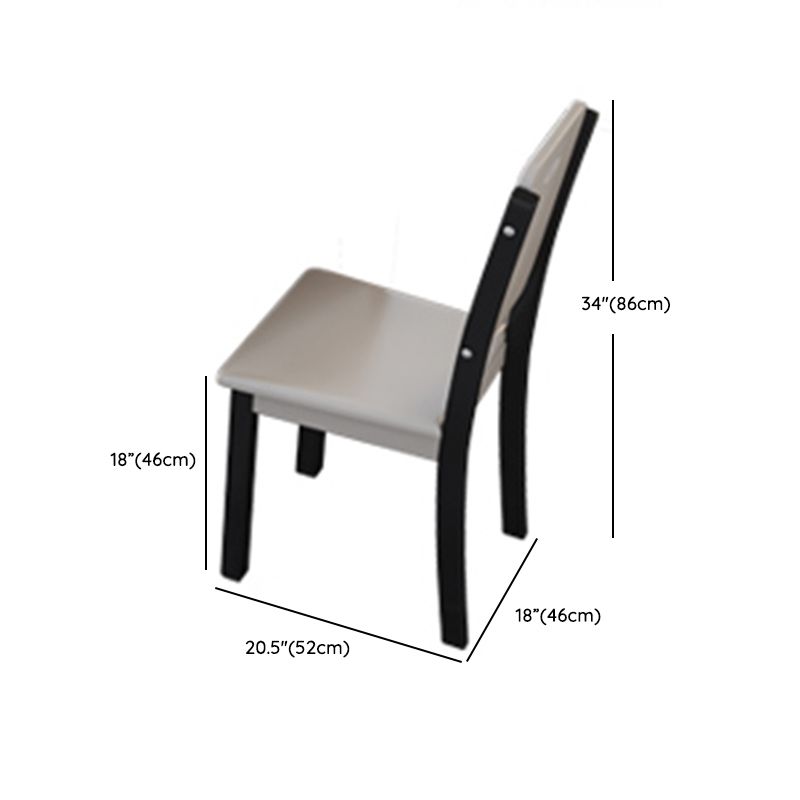 Meubles en pierre de style moderne 7/9 PCS 4 jambes Table avec chaise sans bras