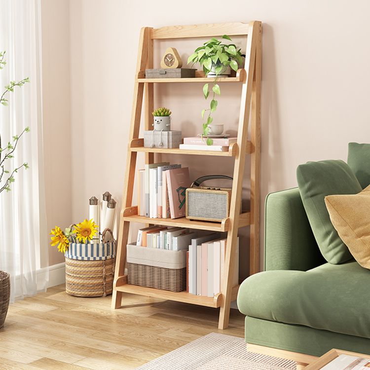 Libreria di libreria di gomma a scala aperta contemporanea libreria verticale in legno