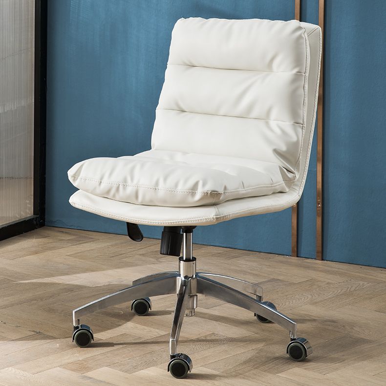 Mid Back Armless Desk Chair Modern Faux Leather Office Chair Clearhalo 'furn' 'furn_office_chair' 'Furniture' 'Office Chairs' 'Office Furniture' 'office_chair' 1200x1200_1a5edd23-2fd6-40c3-984f-dbf02d82b789