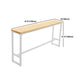 Rectangle Bar Dining Table Contemporary Bar Table with Trestle Base in White