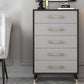 Classic Glam Wood Dresser Gray Soft-Close Lades Opbergkast