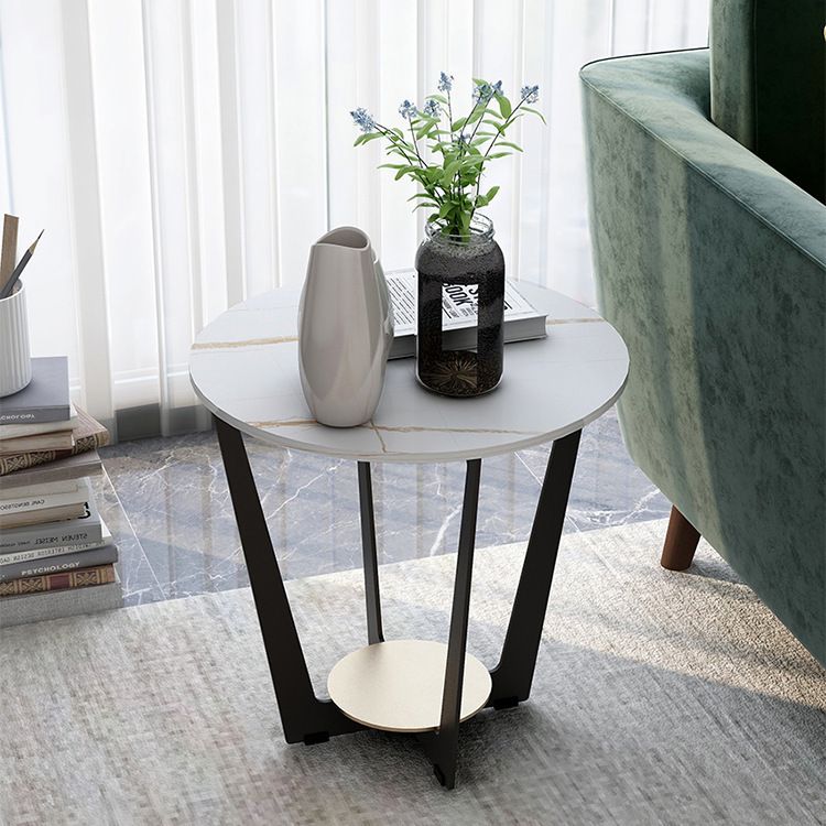 Industrial Accent Table Nightstand Lower Shelf Night Table for Bedroom Clearhalo 'Bedroom Furniture' 'furn' 'furn_night_stand' 'Furniture' 'night_stand' 'Nightstands' 1200x1200_1a6267af-ce16-4867-a78c-d3a725824365