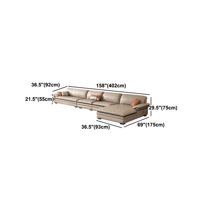 Fuci in pelle 29,5 "H divano moderno cuscino da cuscino divano e chaise