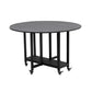 Foldable Wooden Top Table Extendable Round Table in Black (only table) Clearhalo ' dining_table' 'Dining Tables & Seating' 'Dining Tables' 'Furniture' 'furniture_dining_table' 'Kitchen & Dining Furniture' 'kitchen&dining_furn' 'kitchen' 'kitchen_dining_table' 1200x1200_1a64520b-edbe-4570-a2dc-0ed84a28a552