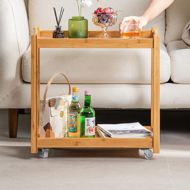 Contemporary Solid Wood with Shelf Rectangular Double Tier Side Table Clearhalo 'Coffee & Accent Tables' 'End & Side Tables' 'end_side_tables' 'furn' 'furn_end_side_tables' 'Furniture' 'Living Room Furniture' 1200x1200_1a666cad-2be3-40cd-95c4-ac77a72b77f9