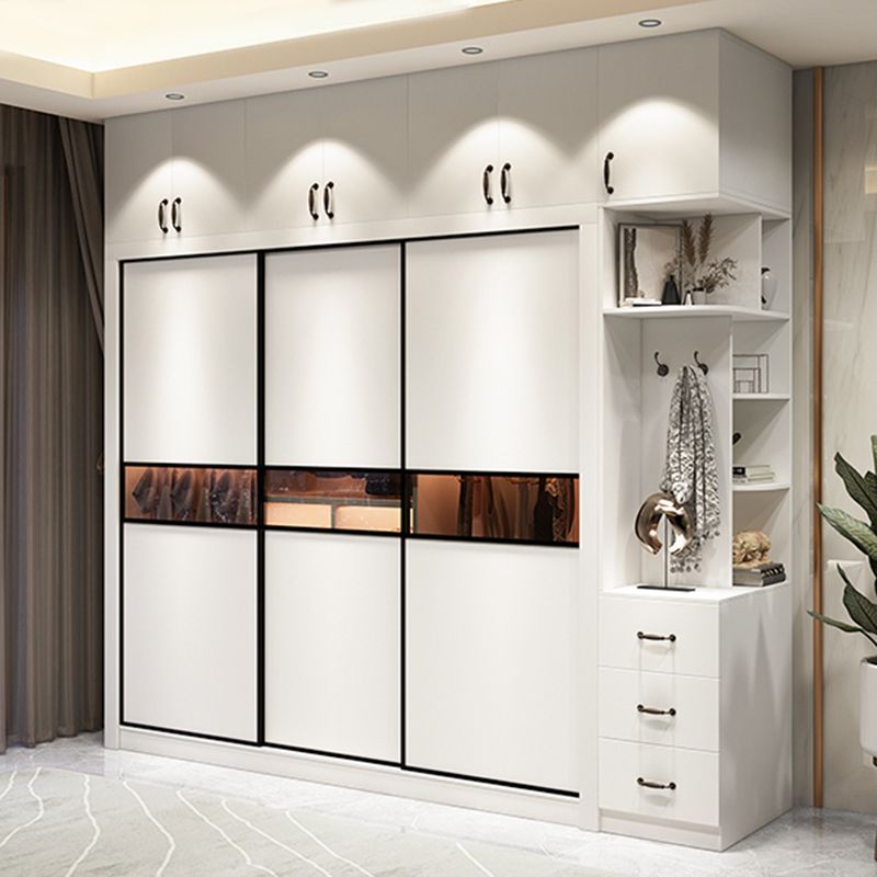 Eigentijdse garderobe armoire houten garderobe kast met planken