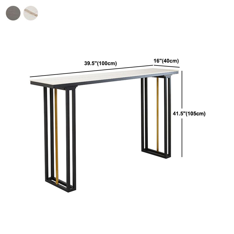 Industrial Sintered Stone Bar Table Dining Table for Kitchen Living Room Clearhalo 'Bar Furniture' 'Bar Tables' 'bar_tables' 'furn' 'furn_bar_tables' 'Furniture' 'Kitchen & Dining Furniture' 1200x1200_1a67138a-aa44-4e5c-9763-b9d004735344