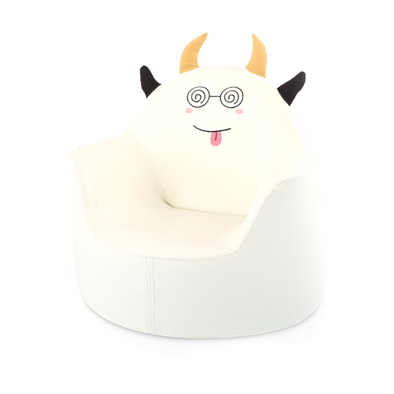 19.69"L x 19.69"W x 17.72"H Modern PU Camel Back Barrel Chair for Living Room