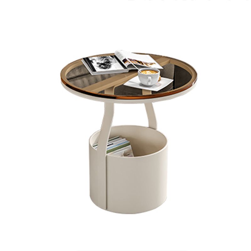 19.7" Storage Round Side Table Metal Drum Sofa Side Accent Table Clearhalo 'Coffee & Accent Tables' 'End & Side Tables' 'end_side_tables' 'furn' 'furn_end_side_tables' 'Furniture' 'Living Room Furniture' 1200x1200_1a684c06-a9fc-4c26-bed8-f85af275b8ca