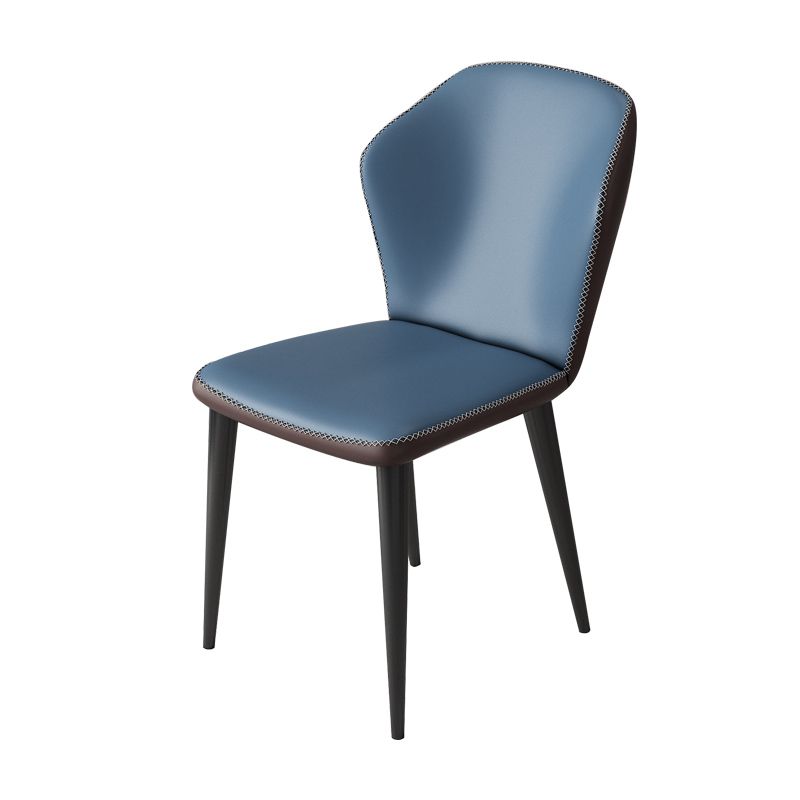 Minimalist Style Wingback Parsons Side Chairs Leather Dining Chairs for Kitchen (Set of 4) Clearhalo ' kitchen&dining_furn' 'Dining Chairs' 'Dining Tables & Seating' 'dining_chair' 'furn' 'furn_dining_chair' 'Furniture' 'furniture_dining_chair' 'Kitchen & Dining Furniture' 'kitchen' 1200x1200_1a68c17d-65ff-4a26-a1db-005d34f91b5e