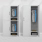 Modern Style Wardrobe White Metal Wardrobe Closet with Locks