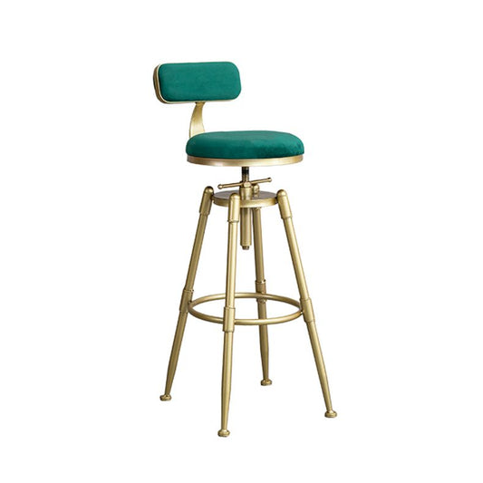 Glam Style Upholstered Bar Stools for Home Armless Stools with Metal Base Clearhalo 'Bar Furniture' 'Bar Stools' 'bar_stools' 'furn' 'furn_bar_stools' 'Furniture' 'furniture_bar_stools' 'Kitchen & Dining Furniture' 1200x1200_1a6abb9d-96d8-4dbb-af86-57254e372a24