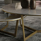 Contemporary Frame Coffee Table Round Slate Top Cocktail Table Clearhalo 'Coffee & Accent Tables' 'Coffee Tables' 'coffee_tables' 'furn' 'furn_coffee_tables' 'Furniture' 'Living Room Furniture' 1200x1200_1a6b05eb-b7be-401e-8160-b5b132bd6a76
