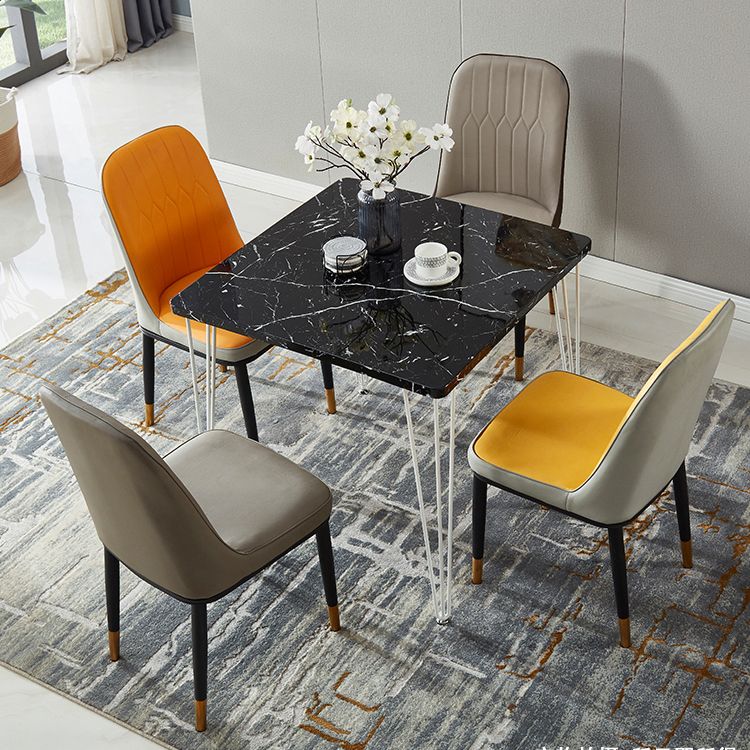 Industrial Style Square Dining Table 4 Legs Dining Site Table for Dining Room Clearhalo ' dining_table' 'Dining Tables & Seating' 'Dining Tables' 'furn' 'furn_dining_table' 'Furniture' 'furniture_dining_table' 'Kitchen & Dining Furniture' 'kitchen&dining_furn' 'kitchen' 'kitchen_dining_table' 1200x1200_1a6b0eac-e304-4885-9bab-a97a871f7ff5