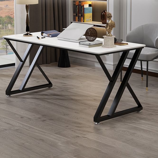 Home Office Sled Writing Desk Modern Style Stone Writing Desk Clearhalo 'furn' 'furn_office_desk' 'Furniture' 'furniture_office_desk' 'Office Desks' 'Office Furniture' 'office_desk' 1200x1200_1a6b5515-a7f0-4975-b87b-550f2c84a332