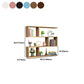 Modern Wood Floating Bookcase Closed Back Shelf Bookcase for Home