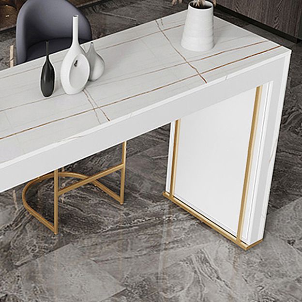 Tavolo da pub contemporaneo con tavolo da bar in pietra finita a doppio piedistallo