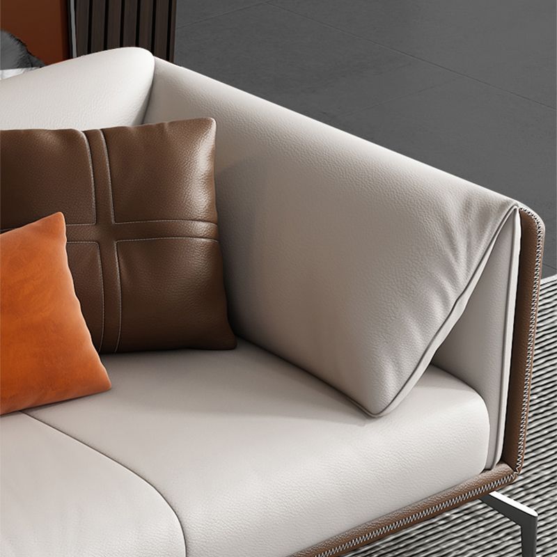 Transitional Genuine Leather Cushions Sofa 31.5"High Pillow Top Arm Couch Clearhalo 'furn' 'furn_sofas' 'Furniture' 'furniture_sofas' 'Living Room Furniture' 'Sofa' 'sofas' 1200x1200_1a6cd924-0aea-47bf-bf16-002782f740b7