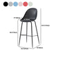 Bucket Plastic Counter Height Bar Stool Scandinavian Armless Stool with Metal Legs