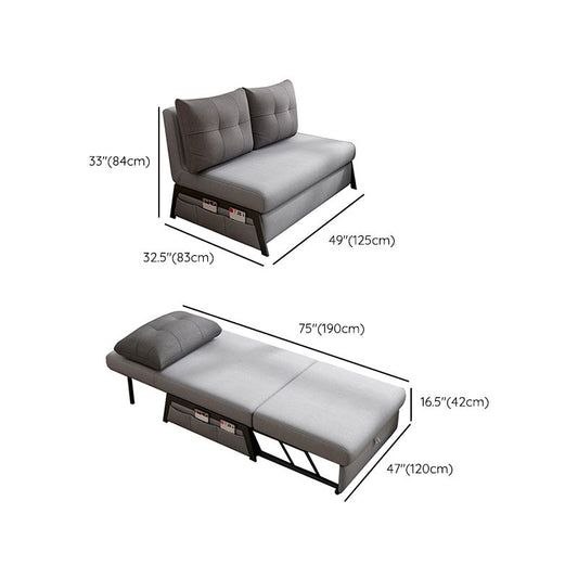 Graues zeitgenössisches Cabrio -Sofa -Bett armlosen Sitzgelegenheiten mit Kissen
