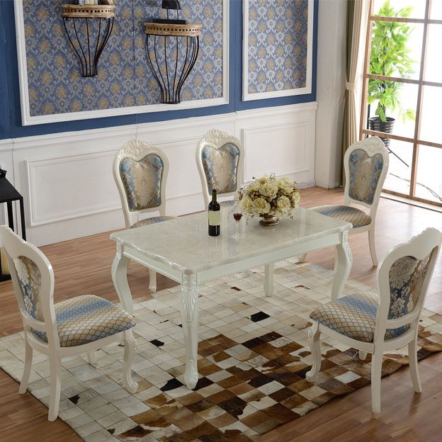 Victoria Rectangle Table Set 1/2/5/6 Pieces Dining Set for Home Clearhalo 'Dining Room Sets' 'Dining Tables & Seating' 'dining_room_set' 'furn' 'furn_dining_room_set' 'Furniture' 'Kitchen & Dining Furniture' 1200x1200_1a6ebc4b-998e-41a7-b683-b6d95fcc863a