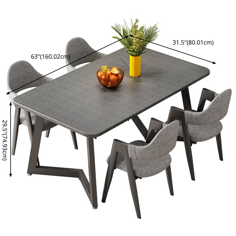 Standard Wood Dining Table with 2 Black Metallic Legs for Dining Furniture Clearhalo 'Dining Room Sets' 'Dining Tables & Seating' 'dining_room_set' 'furn' 'furn_dining_room_set' 'Furniture' 'furniture_dining_room_set' 'Kitchen & Dining Furniture' 'kitchen&dining_furn' 'kitchen' 1200x1200_1a6f9c25-eb66-4a4e-a24e-8cffec7881ea