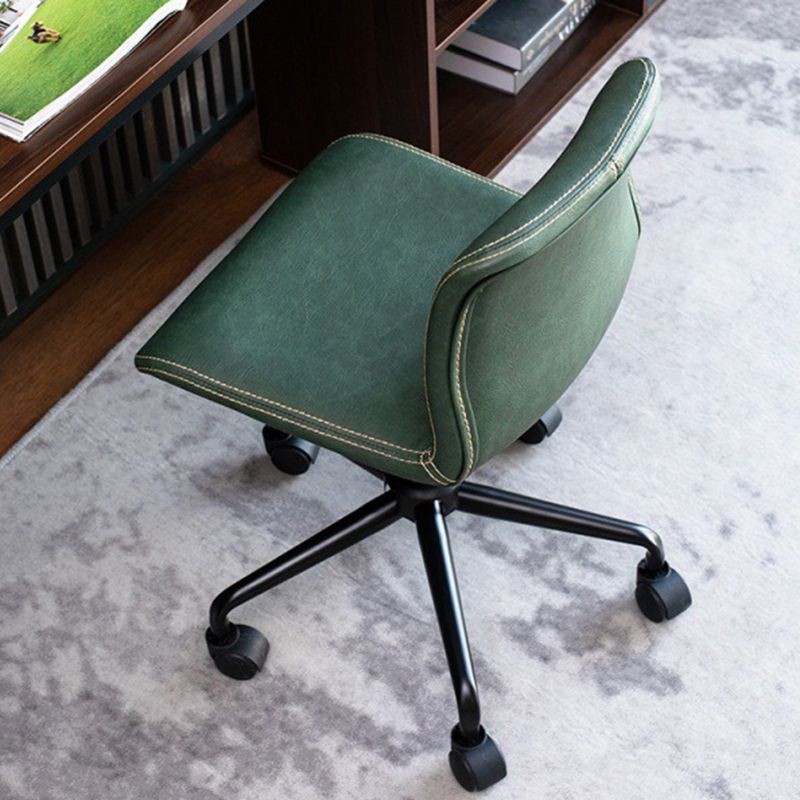 Black Steel Frame Modern Computer Desk Chair Armless Office Chair with Wheels Clearhalo 'furn' 'furn_office_chair' 'Furniture' 'furniture_office_chair' 'Office Chairs' 'Office Furniture' 'office_chair' 1200x1200_1a6fb42b-3049-4b53-9a8f-1220fc8ea5a4