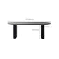 Black Double Pedestal Table Oval Solid Wood Dining Table for Home Kitchen Dinner