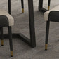 Minimalist Traditional Height Sintered Stone Top Dining Table Rectangle Dining Room Set For Kitchen Clearhalo 'Dining Room Sets' 'Dining Tables & Seating' 'dining_room_set' 'furn' 'furn_dining_room_set' 'Furniture' 'furniture_dining_room_set' 'Kitchen & Dining Furniture' 'kitchen&dining_furn' 'kitchen' 1200x1200_1a709314-b57a-4357-a310-c72f66c99572
