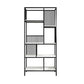 70.9" Tall Metal Book Shelf With Rectangular Shelves Bookshelf Open Back