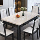Contemporary Style Rectangle Marble Fixed Dinner Table with 4 Legs Clearhalo 'Dining Tables & Seating' 'Dining Tables' 'dining_table' 'furn' 'furn_dining_table' 'Furniture' 'Kitchen & Dining Furniture' 1200x1200_1a741b02-d277-4e06-8c69-c03fbc469c81