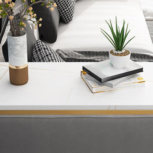 Glam Iron Bar Dining Table Stone Top Indoor Bistro Table with Shelf Clearhalo 'Bar Furniture' 'Bar Tables' 'bar_tables' 'furn' 'furn_bar_tables' 'Furniture' 'furniture_bar_tables' 'Kitchen & Dining Furniture' 1200x1200_1a754209-0396-46ad-87cc-dfba0c2a33f8