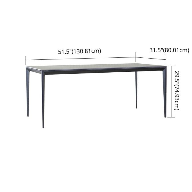 Contemporary Sintered Stone Top Dining Table Set of Rectangle Shape Formal Dinette Set Clearhalo 'Dining Room Sets' 'Dining Tables & Seating' 'dining_room_set' 'furn' 'furn_dining_room_set' 'Furniture' 'furniture_dining_room_set' 'Kitchen & Dining Furniture' 'kitchen&dining_furn' 'kitchen' 1200x1200_1a774678-b535-478e-83cc-cdae40f14a7c