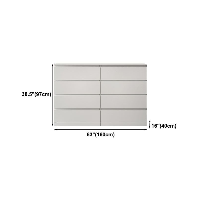 Modern Wood Storage Chest Dresser Horizontal White Dresser for Bedroom Clearhalo 'Bedroom Furniture' 'Dressers & Chests' 'dressers_chests' 'furn' 'furn_dressers_chests' 'Furniture' 1200x1200_1a7797b5-4291-4122-a4be-94b06d3b3b6f
