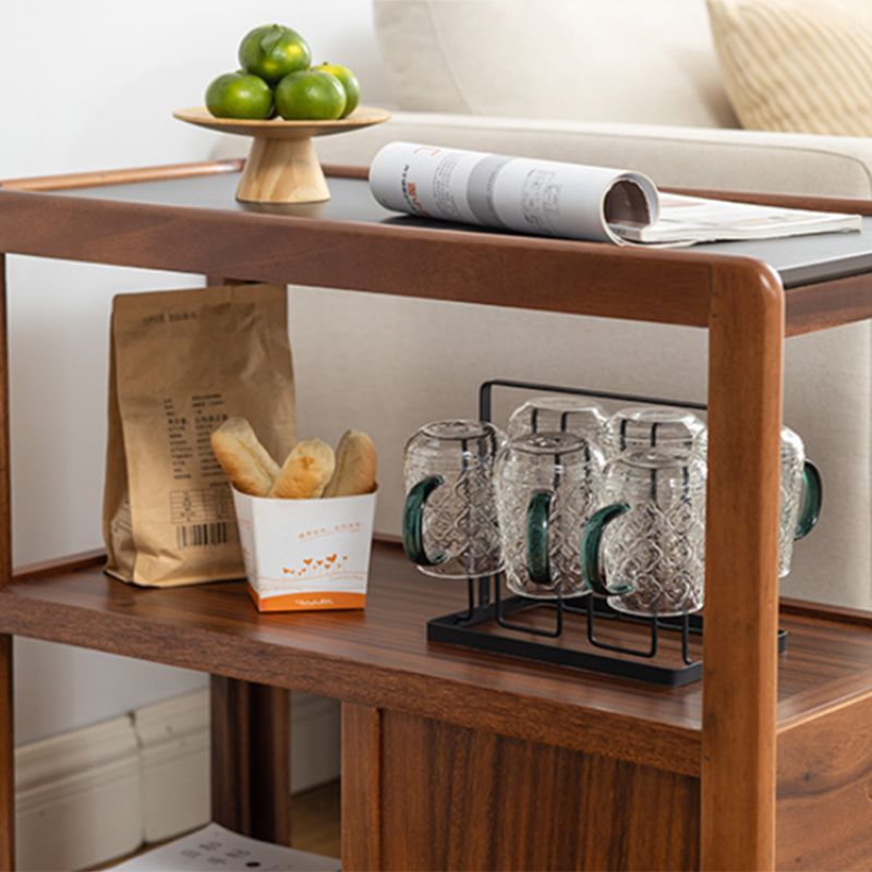 Modernistic Sofa Side Accent Table Solid Wood Block Rectangular with Storage Clearhalo 'Coffee & Accent Tables' 'End & Side Tables' 'end_side_tables' 'furn' 'furn_end_side_tables' 'Furniture' 'Living Room Furniture' 1200x1200_1a796061-7002-4225-866f-cce67ed198ad