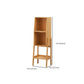 Bamboo Vertical Bookshelf Contemporary Closed Back Bookcase with Shelves