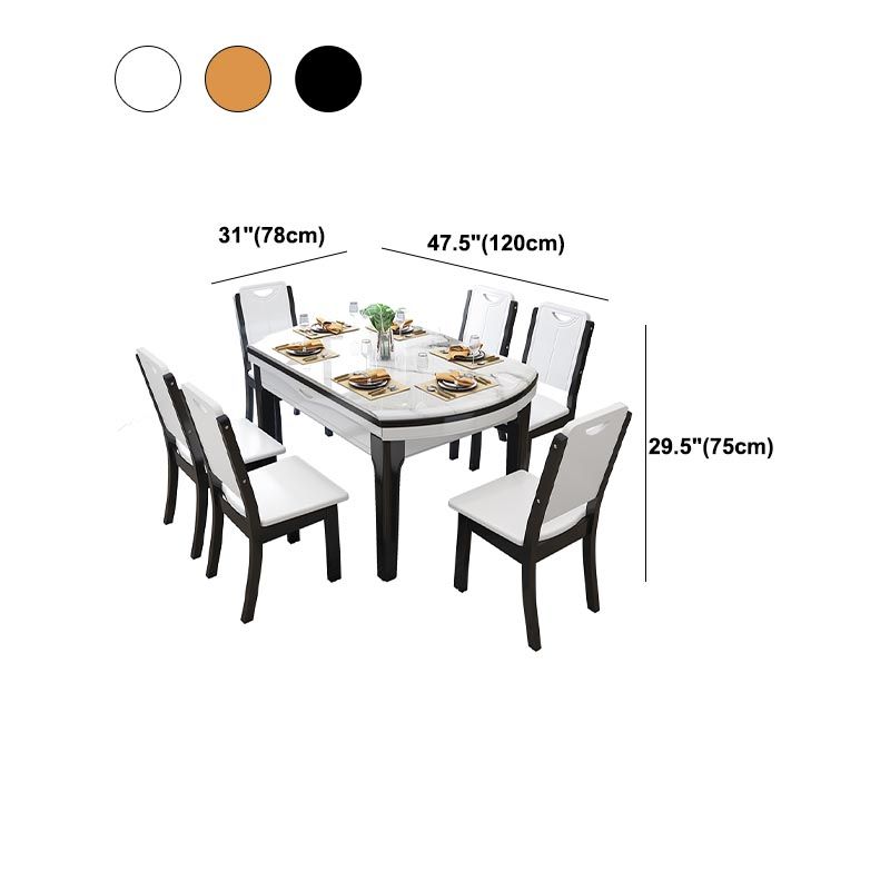 Sintered Stone Top Table 4 Legs Dining Table Home Kitchen Dinner