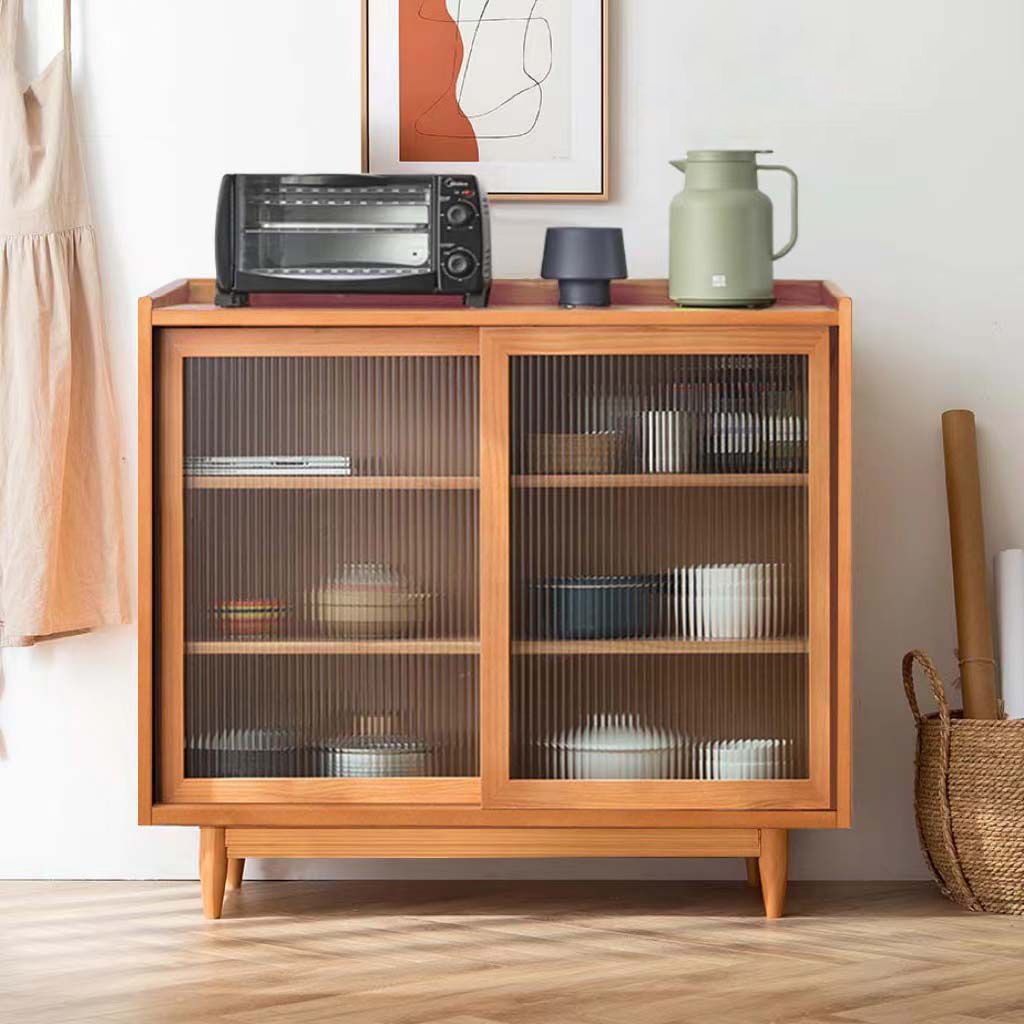 Modern Glass Doors Display Stand Pine Storage Cabinet for Living Room Clearhalo 'Display & China Cabinets' 'display_china_cabinets' 'furn' 'furn_display_china_cabinets' 'Furniture' 'Kitchen & Dining Furniture' 1200x1200_1a7dd175-4243-4a01-a05c-ad02f00fc029