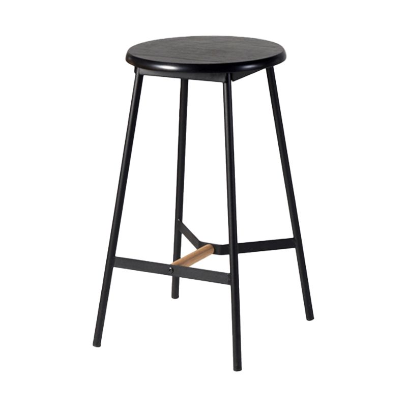 Contemporary Round Backless Armless Bar Stools with Metal Legs Clearhalo 'Bar Furniture' 'Bar Stools' 'bar_stools' 'furn' 'furn_bar_stools' 'Furniture' 'Kitchen & Dining Furniture' 1200x1200_1a7e3aa7-834b-41a6-9351-5628c183a6ed