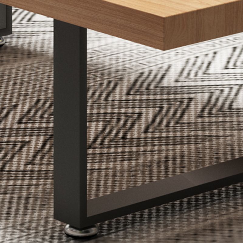 Mesa de cóctel de café rectangular nórdico mesa de café de trineo de madera