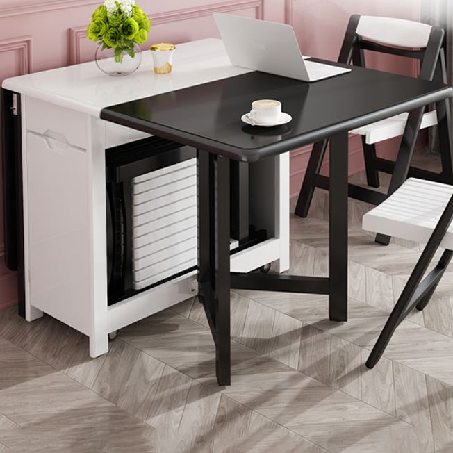 Rectangle Shape Table Contemporary Folding Dining Room Collection for Home Clearhalo 'Dining Tables & Seating' 'Dining Tables' 'dining_table' 'furn' 'furn_dining_table' 'Furniture' 'furniture_dining_table' 'Kitchen & Dining Furniture' 'kitchen' 'kitchen_dining_table' 1200x1200_1a819175-2564-4933-a556-85203c30ca09