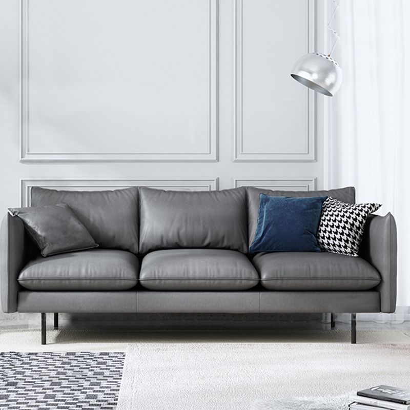 Modern Style Square Armrest Latex Cushions Fill The Grey/brown Sofa Clearhalo 'furn' 'furn_sofas' 'Furniture' 'furniture_sofas' 'kitchen' 'kitchen_sofas' 'Living Room Furniture' 'Sofa' 'sofas' 1200x1200_1a81b090-9d48-47f9-94b7-721d8c128ede