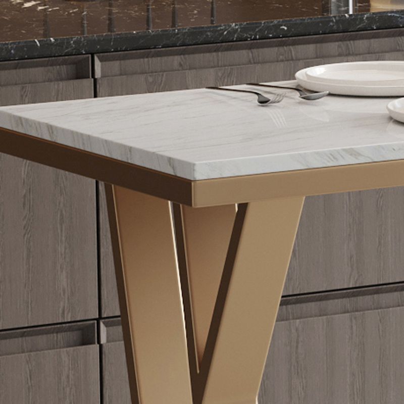 Glam Bar Table Set 1/2/5 Pieces Rectangle Bar Table with Metal High Stools for Kitchen Clearhalo 'Bar Furniture' 'furn' 'furn_home_bar_bar_sets' 'Furniture' 'Home Bars & Bar Sets' 'home_bar_bar_sets' 'Kitchen & Dining Furniture' 1200x1200_1a820e77-f4fe-46f8-89a6-176d123066de