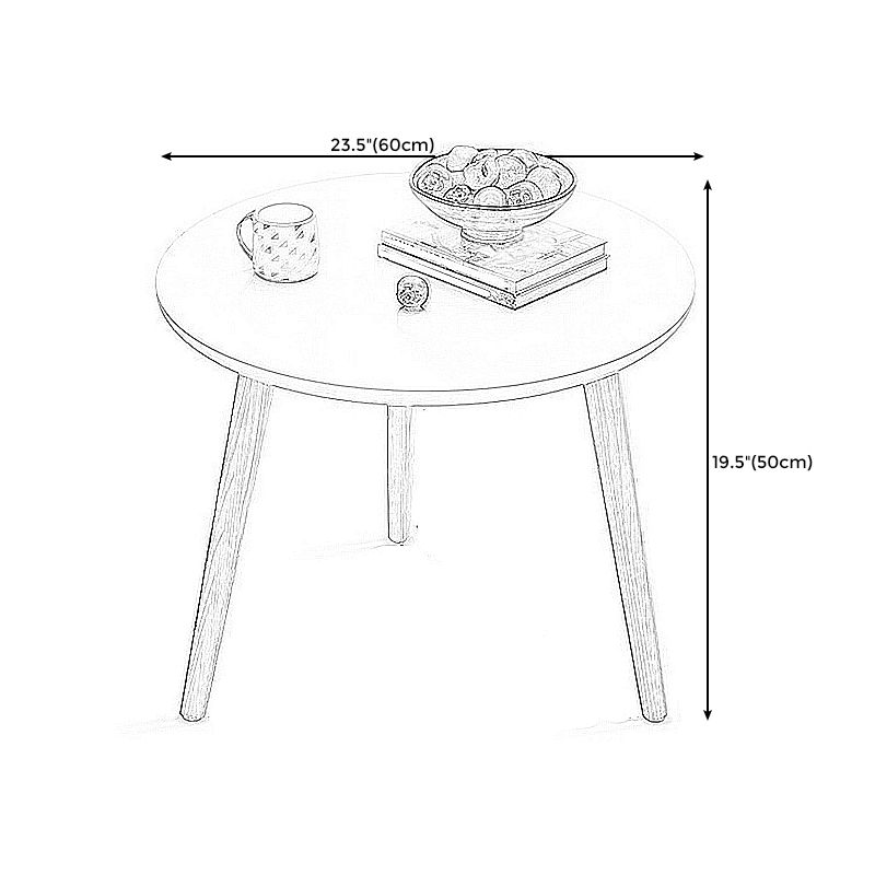 Table de bout Scandinave 3 jambes Dia 15.7 "/19.7" /23.6 "Table d'appoint en bois rond