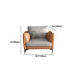 Standard Faux Leather Contemporary Back Settee Couch with Pillows