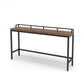 Modern 41.3"H Bar Table Black Iron Solid Wood Pub Table for Living Room Clearhalo 'Bar Furniture' 'Bar Tables' 'bar_tables' 'furn' 'furn_bar_tables' 'Furniture' 'Kitchen & Dining Furniture' 1200x1200_1a88f5cb-9e26-44dd-8e21-4fa2d55261b5