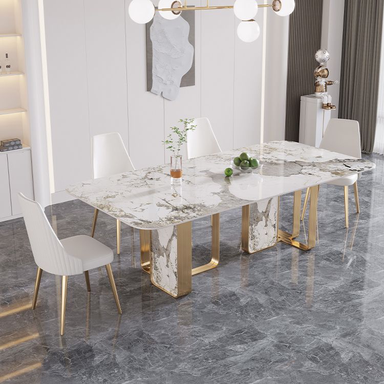 Luxury Sintered Stone Top Dining Set 1/4/5/7 Pieces Dining Table with Chairs Clearhalo 'Dining Room Sets' 'Dining Tables & Seating' 'dining_room_set' 'furn' 'furn_dining_room_set' 'Furniture' 'furniture_dining_room_set' 'Kitchen & Dining Furniture' 1200x1200_1a89ed17-1c73-4608-9aa6-f165ff184583